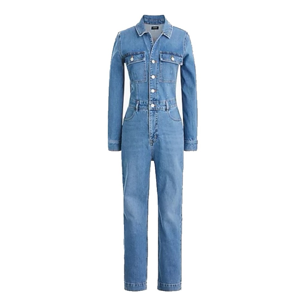 J Crew Women's Blue Denim Jumpsuit